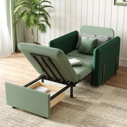Picture of Green Single mini Sofa Bed