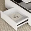 Modern Sintered Stone Lift-Top Coffee Table with Drawers – Matte Black