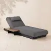 Tevara Outdoor Teak & Aluminium Adjustable Lounge Chaise in Grey