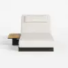 Tevara Outdoor Teak & Aluminium Adjustable Lounge Chaise in White