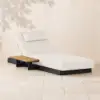 Tevara Outdoor Teak & Aluminium Adjustable Lounge Chaise in White