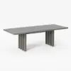Picture of 9-Piece Outdoor Extendable Dining Set with Aluminum Table and 8 Woven Chairs in Grey