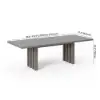 11-Piece Outdoor Extendable Dining Set with Aluminium Table and 10 Woven Chairs in Gray