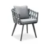 11-Piece Outdoor Extendable Dining Set with Aluminium Table and 10 Woven Chairs in Gray