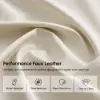 Humply Modern Queen White Leather Upholstered Bed Frame
