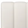 Humply Modern Queen White Leather Upholstered Bed Frame