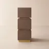 Lumio Walnut 3-Drawer Narrow LED Bedside Table with Charging Station