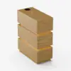Lumio Natural 3-Drawer Narrow LED Bedside Table with Charging Station