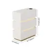 Lumio White 3-Drawer Narrow LED Besidetable with Charging Station, Set of 2