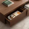Fero Mid Century Extendable Walnut TV Stand & Block Coffee Table Set