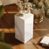White Sintered Stone Plinth Pedestal Plant Stand & Side Table