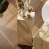 White Sintered Stone Plinth Pedestal Plant Stand & Side Table
