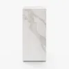 White Sintered Stone Plinth Pedestal Plant Stand & Side Table
