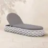 Cocaro Outdoor Aluminium & Rope Weave Adjustable Chaise Lounge in Grey