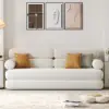 Picture of 205 cm 3-Seater Chenille Velvet 4-in-1 Futon Convertible Sleeper Sofa