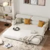 Picture of 205 cm 3-Seater Chenille Velvet 4-in-1 Futon Convertible Sleeper Sofa