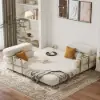 Picture of 205 cm 3-Seater Chenille Velvet 4-in-1 Futon Convertible Sleeper Sofa