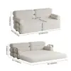 Picture of 205 cm 3-Seater Chenille Velvet 4-in-1 Futon Convertible Sleeper Sofa