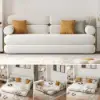 Picture of 205 cm 3-Seater Chenille Velvet 4-in-1 Futon Convertible Sleeper Sofa