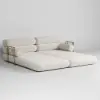 Picture of 205 cm 3-Seater Chenille Velvet 4-in-1 Futon Convertible Sleeper Sofa