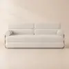 Picture of 205 cm 3-Seater Chenille Velvet 4-in-1 Futon Convertible Sleeper Sofa