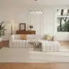 3023 mm 6-Piece Velvet Channel Tufted Upholstered Modular Sectional Sofa – 4