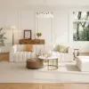 3023 mm 6-Piece Velvet Channel Tufted Upholstered Modular Sectional Sofa – 4