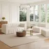 3023 mm 6-Piece Velvet Channel Tufted Upholstered Modular Sectional Sofa – 4
