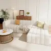 3023 mm 6-Piece Velvet Channel Tufted Upholstered Modular Sectional Sofa – 4