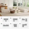 3023 mm 6-Piece Velvet Channel Tufted Upholstered Modular Sectional Sofa – 4