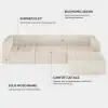 3023 mm 6-Piece Velvet Channel Tufted Upholstered Modular Sectional Sofa – 4