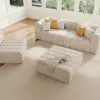 3023 mm 6-Piece Velvet Channel Tufted Upholstered Modular Sectional Sofa – 4