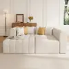 3023 mm 6-Piece Velvet Channel Tufted Upholstered Modular Sectional Sofa – 4