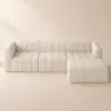 3023 mm 6-Piece Velvet Channel Tufted Upholstered Modular Sectional Sofa – 4