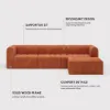 3023 mm 4-Piece Velvet Channel Tufted Upholstered Modular Sectional Sofa