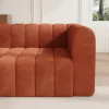 3023 mm 4-Piece Velvet Channel Tufted Upholstered Modular Sectional Sofa
