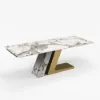 Silexa Modern 2007 mm – 2413 mm Extendable Rectangular Glossy Sintered Stone Dining Table, Seats 6–10 – AUD-H1553