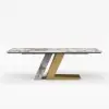 Silexa Modern 2007 mm – 2413 mm Extendable Rectangular Glossy Sintered Stone Dining Table, Seats 6–10 – AUD-H1553