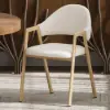 Modern Warm White Boucle Dining Chair with Upholstered, 2 Pieces