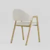 Modern Warm White Boucle Dining Chair with Upholstered, 2 Pieces