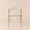 Modern Warm White Boucle Dining Chair with Upholstered, 2 Pieces