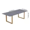 Picture of 9-Pieces Faux Marble Outdoor Dining Set with Woven Rope Chairs for 8 Person (2200mm)