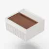 Flutura Modern Floating White Bedside Table with Glass Top & Jewellery Storage