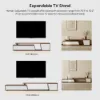 Fero 180 - 280 cm Reversible Extendable TV Unit with 3 Drawers