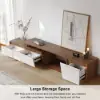 Fero 180 - 280 cm Reversible Extendable TV Unit with 3 Drawers