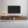 Fero 180 - 280 cm Extendable TV Unit with 3 Drawers – Manufactured Wood