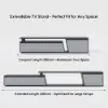 Fero 180 - 280 cm Extendable TV Unit with 3 Drawers – Engineered Wood – Gray Reversible Stand