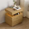 Krila Floating 3-Drawer LED Smart Bedside Table with Light – Rectangular
