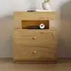 Krila Floating 3-Drawer LED Smart Bedside Table with Light – Rectangular