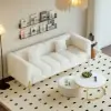 Picture of Axial Boucle Upholstered Accent Chair 2007 mm Boucle Fluted Sofa with Gold Legs & Pillows – AUD-H1569